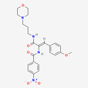 molecular formula C24H28N4O6 B5036920 N-[2-(4-methoxyphenyl)-1-({[3-(4-morpholinyl)propyl]amino}carbonyl)vinyl]-4-nitrobenzamide CAS No. 6240-37-5