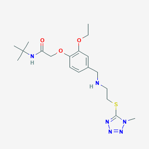 molecular formula C19H30N6O3S B503693 N-tert-butyl-2-{2-ethoxy-4-[({2-[(1-methyl-1H-tetrazol-5-yl)sulfanyl]ethyl}amino)methyl]phenoxy}acetamide 