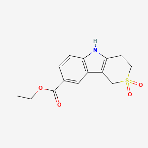 molecular formula C14H15NO4S B5036932 ethyl 1,3,4,5-tetrahydrothiopyrano[4,3-b]indole-8-carboxylate 2,2-dioxide 