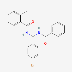 molecular formula C23H21BrN2O2 B5036947 N,N'-[(4-bromophenyl)methylene]bis(2-methylbenzamide) 