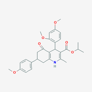 molecular formula C29H33NO6 B5036968 isopropyl 4-(2,4-dimethoxyphenyl)-7-(4-methoxyphenyl)-2-methyl-5-oxo-1,4,5,6,7,8-hexahydro-3-quinolinecarboxylate 