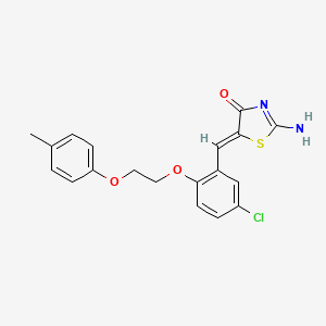 molecular formula C19H17ClN2O3S B5036971 5-{5-chloro-2-[2-(4-methylphenoxy)ethoxy]benzylidene}-2-imino-1,3-thiazolidin-4-one 