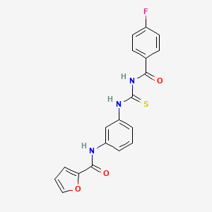 molecular formula C19H14FN3O3S B5036982 N-[3-({[(4-fluorobenzoyl)amino]carbonothioyl}amino)phenyl]-2-furamide 