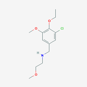 molecular formula C13H20ClNO3 B503700 N-(3-chloro-4-ethoxy-5-methoxybenzyl)-2-methoxyethanamine 