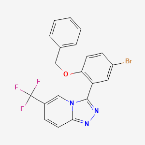 3-[2-(benzyloxy)-5-bromophenyl]-6-(trifluoromethyl)[1,2,4]triazolo[4,3-a]pyridine