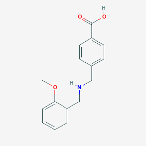 molecular formula C16H17NO3 B503704 4-[[(2-methoxyphenyl)methylamino]methyl]benzoic Acid CAS No. 880813-16-1