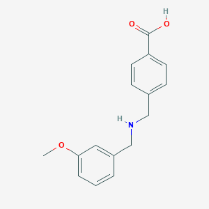 molecular formula C16H17NO3 B503705 4-{[(3-Methoxybenzyl)amino]methyl}benzoic acid 
