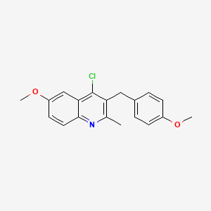 molecular formula C19H18ClNO2 B5037054 4-chloro-6-methoxy-3-(4-methoxybenzyl)-2-methylquinoline 