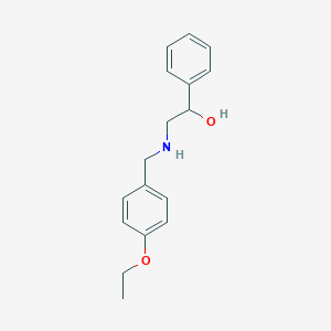 molecular formula C17H21NO2 B503707 2-[(4-Ethoxybenzyl)amino]-1-phenylethanol 
