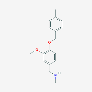 molecular formula C17H21NO2 B503708 N-{3-methoxy-4-[(4-methylbenzyl)oxy]benzyl}-N-methylamine 