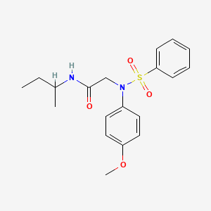 molecular formula C19H24N2O4S B5037100 N~1~-(sec-butyl)-N~2~-(4-methoxyphenyl)-N~2~-(phenylsulfonyl)glycinamide 
