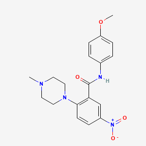 molecular formula C19H22N4O4 B5037119 N-(4-methoxyphenyl)-2-(4-methyl-1-piperazinyl)-5-nitrobenzamide CAS No. 5814-90-4