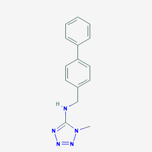molecular formula C15H15N5 B503712 1-methyl-N-[(4-phenylphenyl)methyl]tetrazol-5-amine CAS No. 880865-91-8