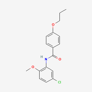 molecular formula C17H18ClNO3 B5037146 N-(5-chloro-2-methoxyphenyl)-4-propoxybenzamide 