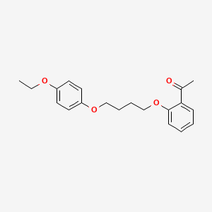 molecular formula C20H24O4 B5037156 1-{2-[4-(4-ethoxyphenoxy)butoxy]phenyl}ethanone 