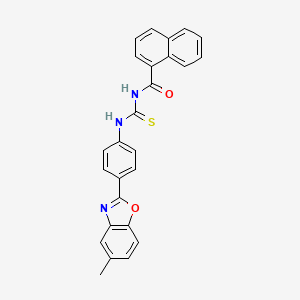 molecular formula C26H19N3O2S B5037177 N-({[4-(5-methyl-1,3-benzoxazol-2-yl)phenyl]amino}carbonothioyl)-1-naphthamide 