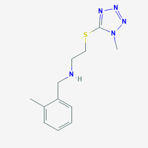 molecular formula C12H17N5S B503718 N-(2-methylbenzyl)-2-[(1-methyl-1H-tetrazol-5-yl)sulfanyl]ethanamine 