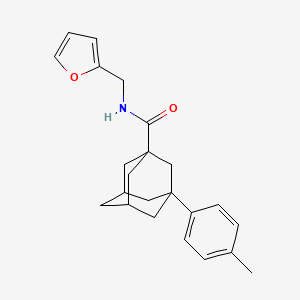molecular formula C23H27NO2 B5037185 N-(2-furylmethyl)-3-(4-methylphenyl)-1-adamantanecarboxamide 