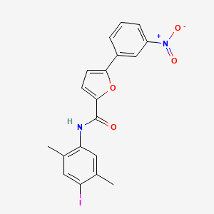 N-(4-iodo-2,5-dimethylphenyl)-5-(3-nitrophenyl)-2-furamide