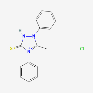 molecular formula C15H14ClN3S B5037214 3-mercapto-5-methyl-1,4-diphenyl-4H-1,2,4-triazol-1-ium chloride 
