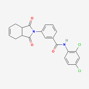 molecular formula C21H16Cl2N2O3 B5037218 N-(2,4-dichlorophenyl)-3-(1,3-dioxo-1,3,3a,4,7,7a-hexahydro-2H-isoindol-2-yl)benzamide 