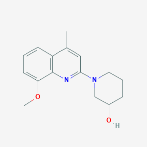 molecular formula C16H20N2O2 B5037229 1-(8-methoxy-4-methyl-2-quinolinyl)-3-piperidinol 