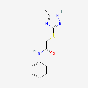 2-[(5-methyl-4H-1,2,4-triazol-3-yl)thio]-N-phenylacetamide