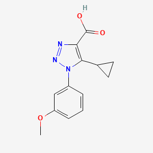 molecular formula C13H13N3O3 B5037249 5-环丙基-1-(3-甲氧基苯基)-1H-1,2,3-三唑-4-羧酸 
