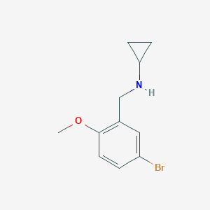 molecular formula C11H14BrNO B503728 N-(5-bromo-2-methoxybenzyl)cyclopropanamine 