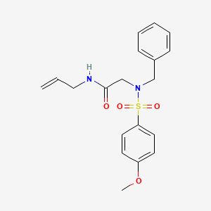 molecular formula C19H22N2O4S B5037291 N~1~-allyl-N~2~-benzyl-N~2~-[(4-methoxyphenyl)sulfonyl]glycinamide 
