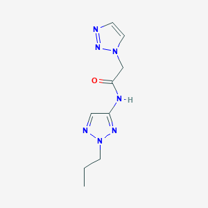 molecular formula C9H13N7O B5037294 N-(2-propyl-2H-1,2,3-triazol-4-yl)-2-(1H-1,2,3-triazol-1-yl)acetamide 
