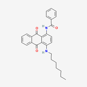 molecular formula C28H28N2O3 B5037314 N-[4-(heptylamino)-9,10-dioxo-9,10-dihydro-1-anthracenyl]benzamide 