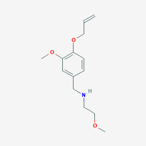 molecular formula C14H21NO3 B503734 N-[4-(allyloxy)-3-methoxybenzyl]-N-(2-methoxyethyl)amine 