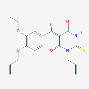 molecular formula C19H20N2O4S B5037340 1-allyl-5-[4-(allyloxy)-3-ethoxybenzylidene]-2-thioxodihydro-4,6(1H,5H)-pyrimidinedione 