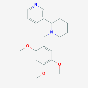 molecular formula C20H26N2O3 B5037351 3-[1-(2,4,5-trimethoxybenzyl)-2-piperidinyl]pyridine 