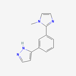 molecular formula C13H12N4 B5037365 3-[3-(1-methyl-1H-imidazol-2-yl)phenyl]-1H-pyrazole trifluoroacetate 