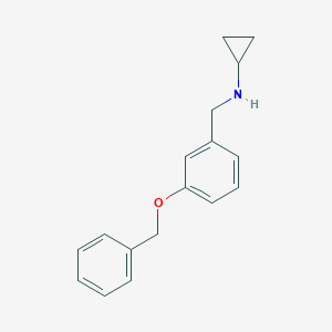 molecular formula C17H19NO B503737 N-[3-(benzyloxy)benzyl]cyclopropanamine 