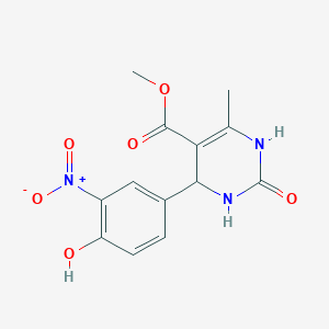 molecular formula C13H13N3O6 B5037371 methyl 4-(4-hydroxy-3-nitrophenyl)-6-methyl-2-oxo-1,2,3,4-tetrahydro-5-pyrimidinecarboxylate 