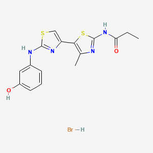 molecular formula C16H17BrN4O2S2 B5037383 N-{2-[(3-hydroxyphenyl)amino]-4'-methyl-4,5'-bi-1,3-thiazol-2'-yl}propanamide hydrobromide 