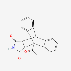 1-acetyl-17-azapentacyclo[6.6.5.0~2,7~.0~9,14~.0~15,19~]nonadeca-2,4,6,9,11,13-hexaene-16,18-dione