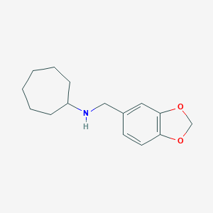N-(1,3-benzodioxol-5-ylmethyl)cycloheptanamine