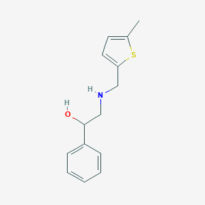 molecular formula C14H17NOS B503741 2-{[(5-Methylthiophen-2-yl)methyl]amino}-1-phenylethanol 