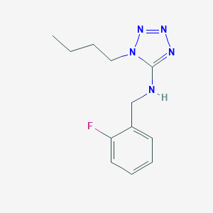 molecular formula C12H16FN5 B503742 1-butyl-N-(2-fluorobenzyl)-1H-tetraazol-5-amine 