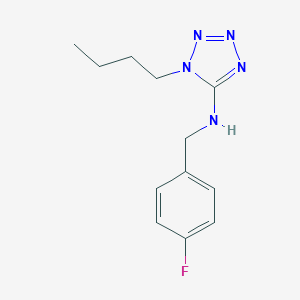 molecular formula C12H16FN5 B503743 1-butyl-N-(4-fluorobenzyl)-1H-tetraazol-5-amine 