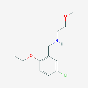 molecular formula C12H18ClNO2 B503745 N-(5-chloro-2-ethoxybenzyl)-2-methoxyethanamine 