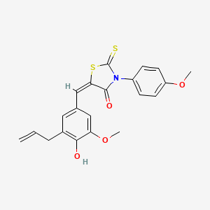 molecular formula C21H19NO4S2 B5037469 5-(3-allyl-4-hydroxy-5-methoxybenzylidene)-3-(4-methoxyphenyl)-2-thioxo-1,3-thiazolidin-4-one 