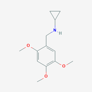 molecular formula C13H19NO3 B503747 N-(2,4,5-trimethoxybenzyl)cyclopropanamine 