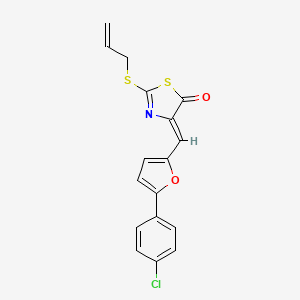 molecular formula C17H12ClNO2S2 B5037484 2-(allylthio)-4-{[5-(4-chlorophenyl)-2-furyl]methylene}-1,3-thiazol-5(4H)-one 