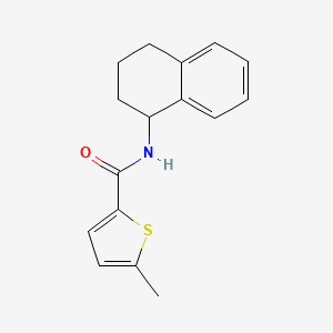 molecular formula C16H17NOS B5037485 5-methyl-N-(1,2,3,4-tetrahydro-1-naphthalenyl)-2-thiophenecarboxamide 