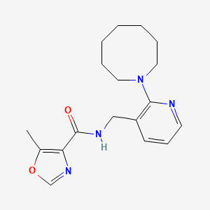 N-{[2-(1-azocanyl)-3-pyridinyl]methyl}-5-methyl-1,3-oxazole-4-carboxamide